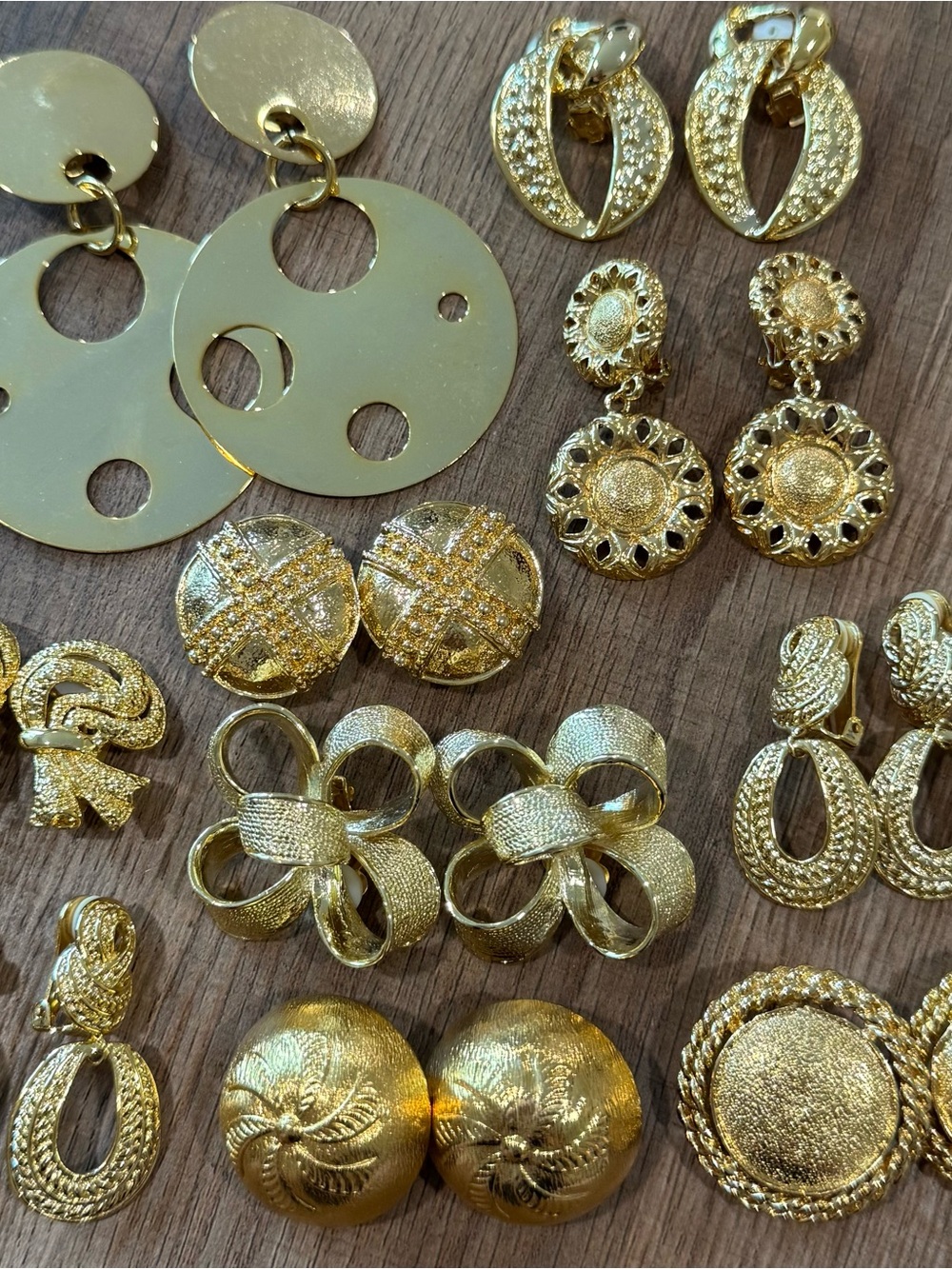 Vintage Clip Earrings Bundle 10 Pairs Deadstock New Old Stock 80s 90s Resale